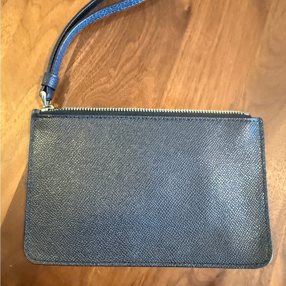Coach Glitter Wristlet in Navy with Silver Flecks - Picture 2 of 3